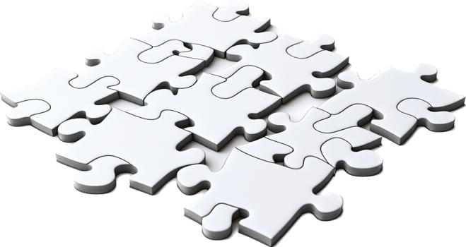 Jigsaw png with AI generated.