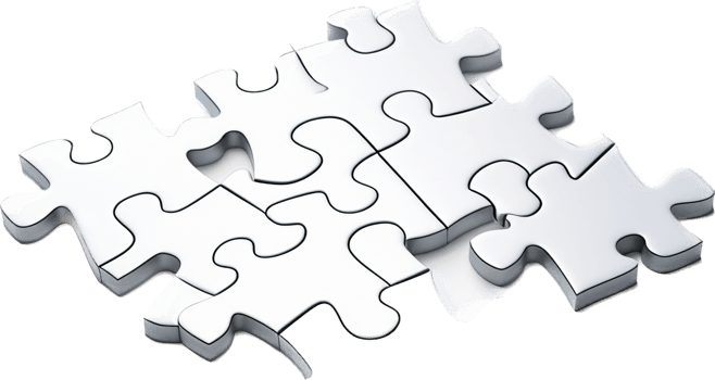 Jigsaw png with AI generated.