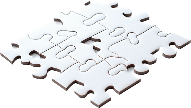 Jigsaw png with AI generated.