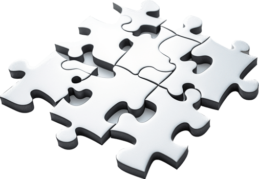 Jigsaw png with AI generated.