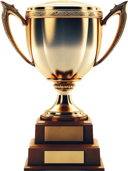 Trophy png with AI generated.