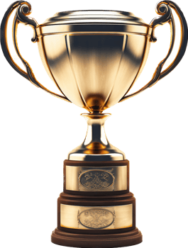 Trophy png with AI generated.