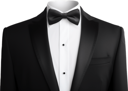 Tuxedo png with AI generated.