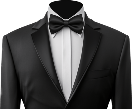 Tuxedo png with AI generated.