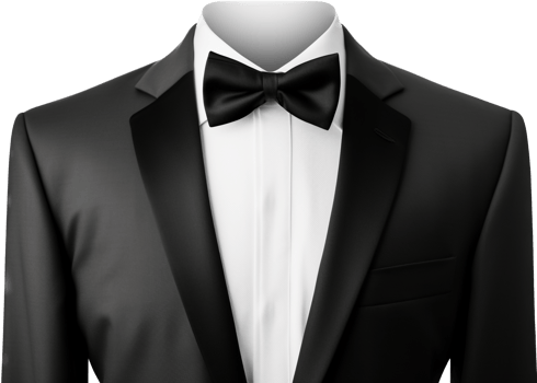 Tuxedo png with AI generated.