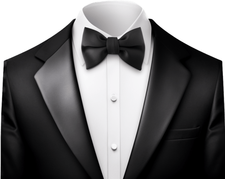 Tuxedo png with AI generated.