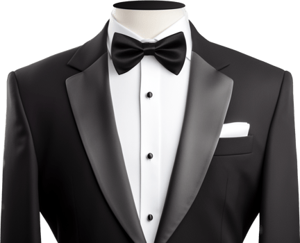Tuxedo png with AI generated.