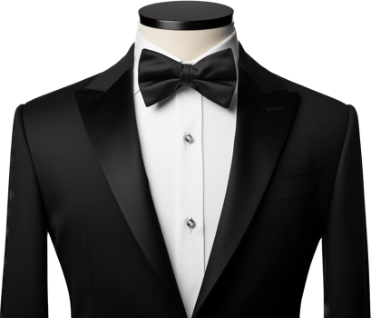 Tuxedo png with AI generated.