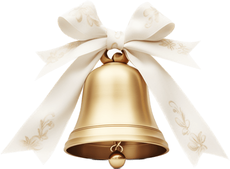 Wedding bell png with AI generated.