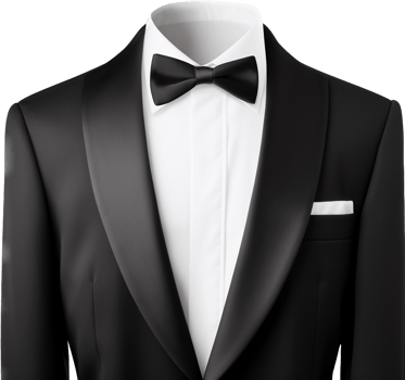 Tuxedo png with AI generated.