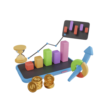 Chart Accounting 3D Illustration png