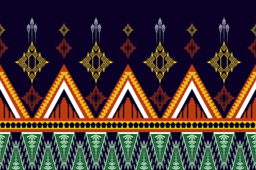 Geometric Ethnic pattern design for background,carpet,wallpaper,clothing,wrapping,Batik,fabric,Vector illustration.embroidery style. vector