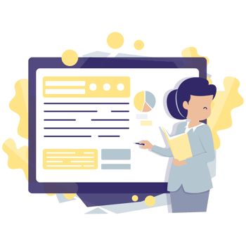 Accountant Teacher Color 2D Illustration png