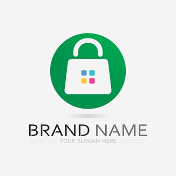 basket and cart icon and logo vector design shopping illustration