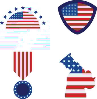 Memorial Day Element. USA memorial day celebration. American national holiday. Vector illustration.