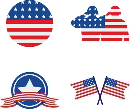 Memorial Day Element. USA memorial day celebration. American national holiday. Vector illustration.