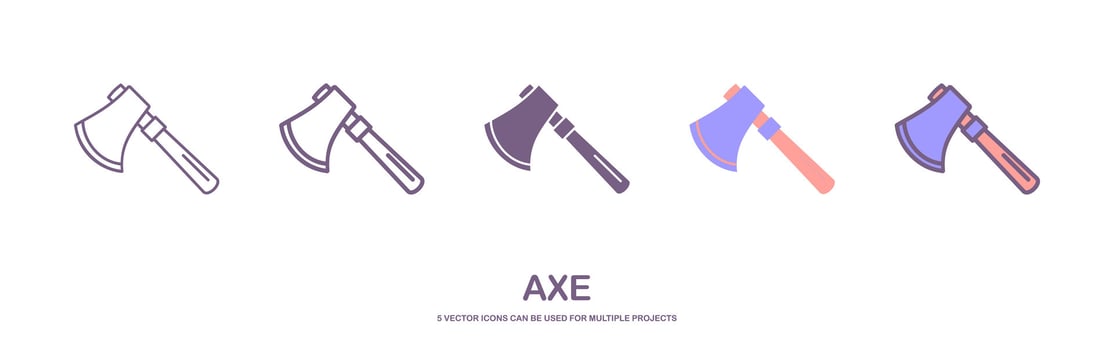 ax tool icon design vector template. axe icon illustration isolated on white background. vector illustration.