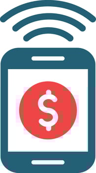 Send Money Glyph Two Color Icon For Personal And Commercial Use. vector