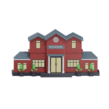 School Building 12 3D Illustration png
