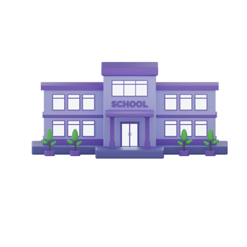 School Building 4 3D Illustration png