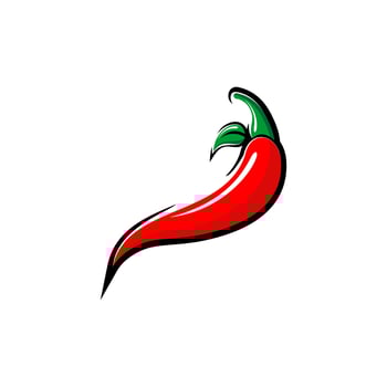 vector illustration of red chili logo, restaurant logo, market, shop
