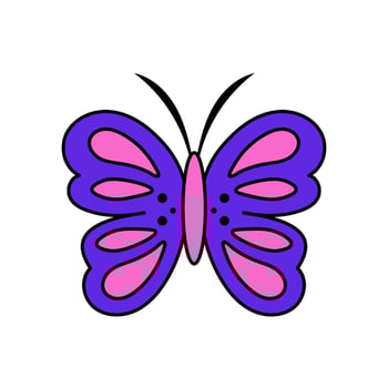 Simple colorful butterfly vector illustration