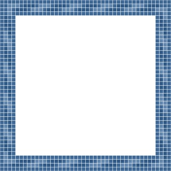 Navy blue tile frame, Mosaic tile frame, Tile frame, Seamless pattern, Mosaic frame seamless pattern, Mosaic tiles texture or background. Bathroom wall tiles, swimming pool tiles. vector