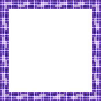 Purple tile frame, Mosaic tile frame, Tile frame, Seamless pattern, Mosaic frame seamless pattern, Mosaic tiles texture or background. Bathroom wall tiles, swimming pool tiles with beautiful pattern. vector