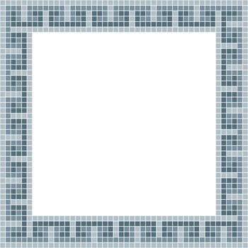 Grey tile frame, Mosaic tile frame, Tile frame, Seamless pattern, Mosaic frame seamless pattern, Mosaic tiles texture or background. Bathroom wall tiles, swimming pool tiles with beautiful pattern. vector