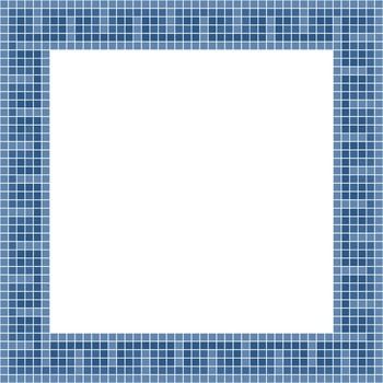 Navy blue tile frame, Mosaic tile frame, Tile frame, Seamless pattern, Mosaic frame seamless pattern, Mosaic tiles texture or background. Bathroom wall tiles, swimming pool tiles. vector