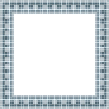 Grey tile frame, Mosaic tile frame, Tile frame, Seamless pattern, Mosaic frame seamless pattern, Mosaic tiles texture or background. Bathroom wall tiles, swimming pool tiles with beautiful pattern. vector
