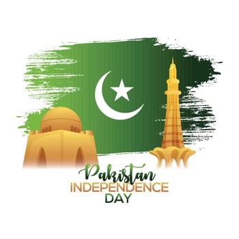 14 august pakistan independence day vector