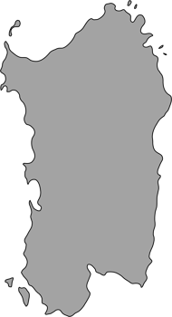 doodle freehand drawing of sardinia island map. png