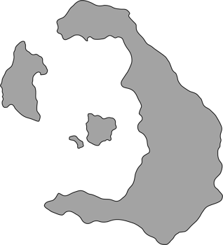 doodle freehand drawing of santorini island map. png