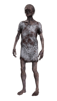 Zombie on transparent background, 3d render png