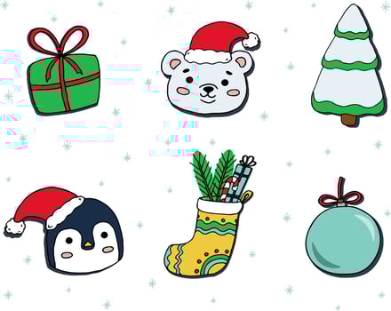 New Year's set vector