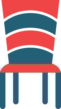 Dining Chair Glyph Two Color Icon For Personal And Commercial Use. vector