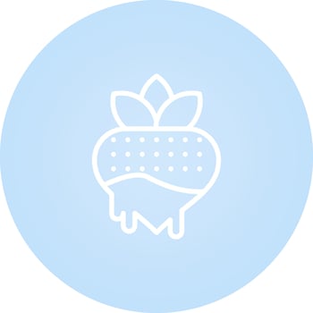 Chocolate strawberry Vector Icon