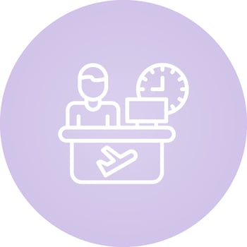 Airline Desk Vector Icon