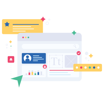 Web Layout Digital Tool Box Color 2D Illustration png