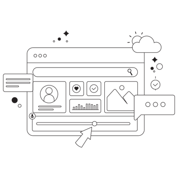 Interface Business Digital Tool Box Outline 2D Illustration png