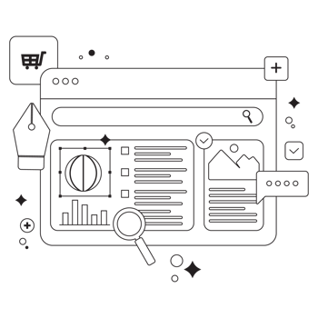 Application Digital Tool Box Outline 2D Illustration png