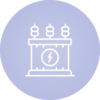 Power Transformer Vector Icon