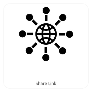 share link and network icon concept vector