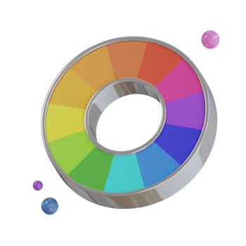 Color Wheel Tools Digital 3D Illustrations png