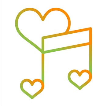 Love songs Vector Icon
