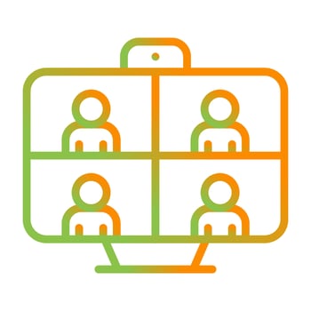 Video Conferencing Vector Icon