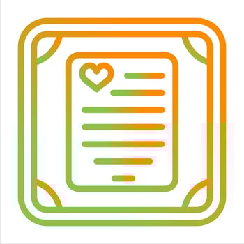 Love poem in a frame Vector Icon