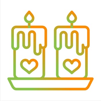 Love candles Vector Icon