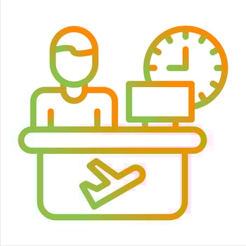 Airline Desk Vector Icon